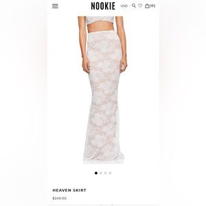 NWT Nookie Heaven Skirt White Small